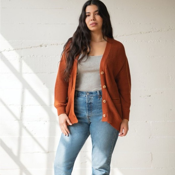 WVN Oversized Ribbed Cardigan - Picture 6 of 6